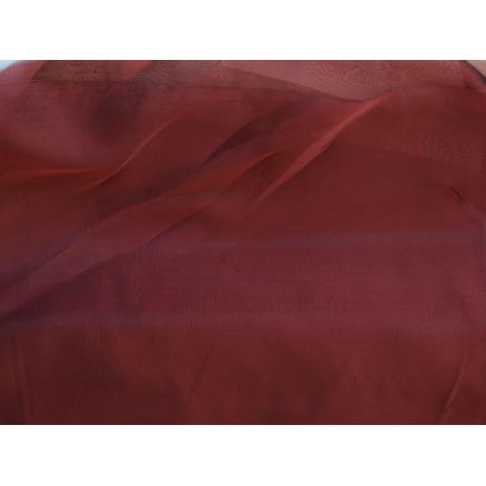 CURTAIN WITH METAL VOAL GLOSSY BORDEAUX 131
